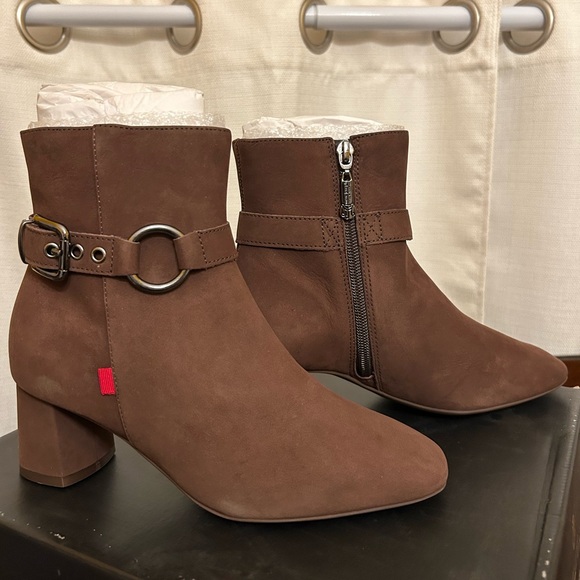 Marc Joseph Size 6 Brown Nobuck Madison Bootie Suede Ankle Boots NIB - Picture 7 of 9